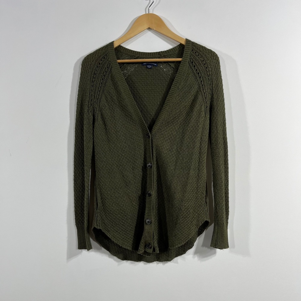 American Eagle Fairy Grunge Indie Button Front Knit Cardigan Sweater Womens XS